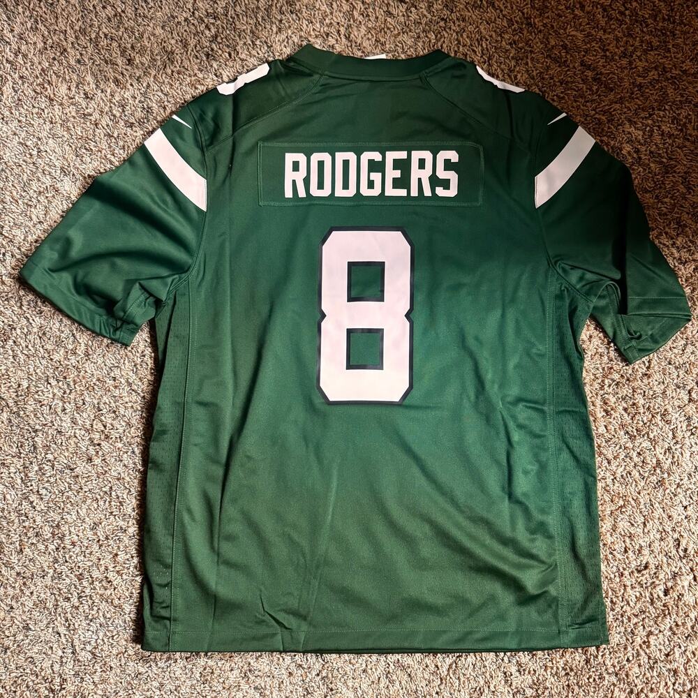 Aaron Rodgers New York Jets Nike Game Jersey - Gotham Green - Picture 2 of 6